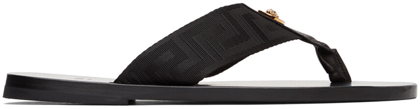 

Черные сандалии Greca Flip Flop Versace