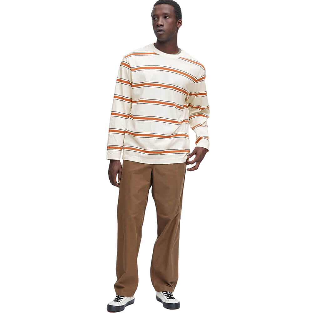 

Лонгслив Uniqlo Striped, серовато-белый/мультиколор