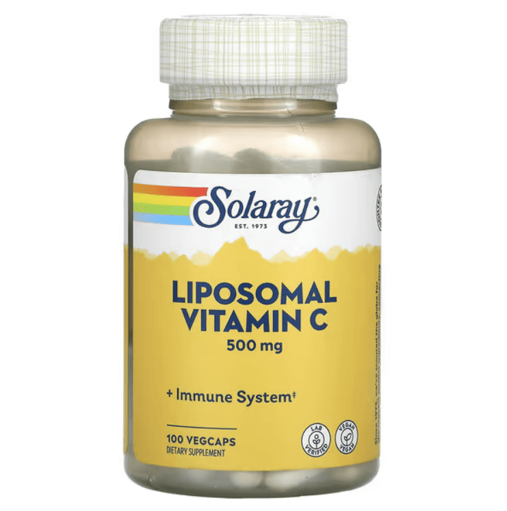 Липосомальный витамин С, 500 мг, 100 растительных капсул, Solaray