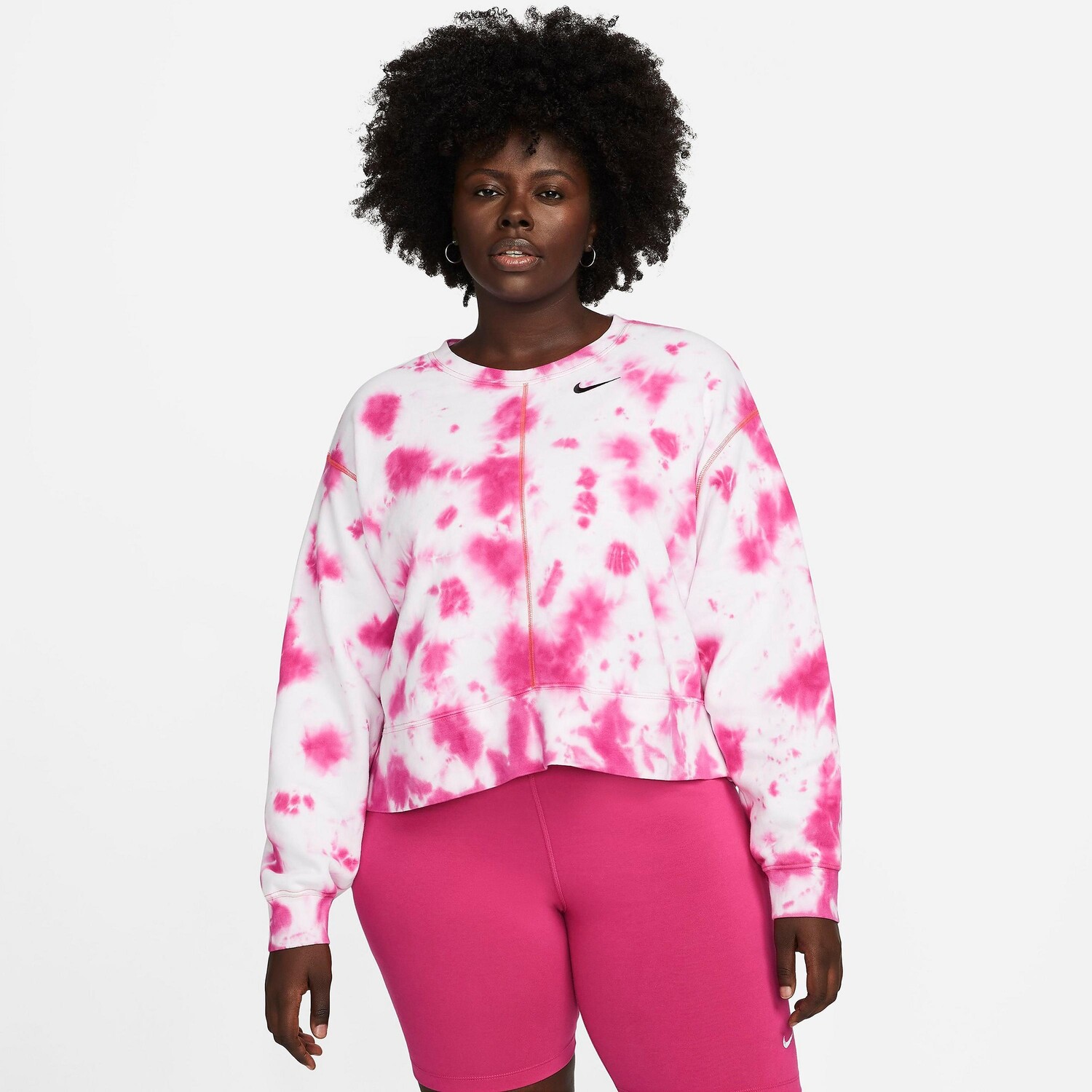 

Женская флисовая толстовка с круглым вырезом большого размера Nike Sportswear (большие размеры), розовый