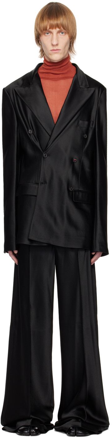 

Черные брюки из микадо Maison Margiela, Черный, Черные брюки из микадо Maison Margiela