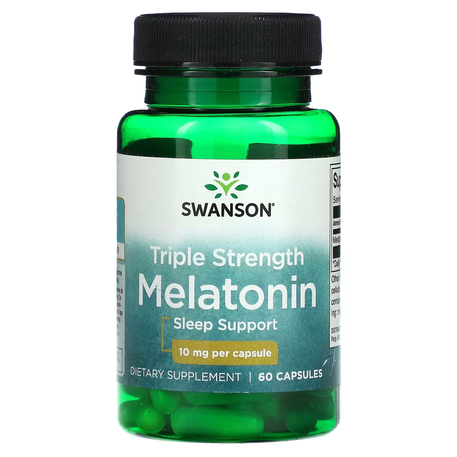 Swanson Мелатонин тройной силы 10 мг, 60 капсул мелатонин 10 мг 60 капсул nature s bounty