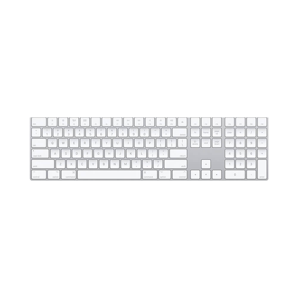 Клавиатура беспроводная Apple Magic Keyboard c цифровой панелью, US English, белые клавиши