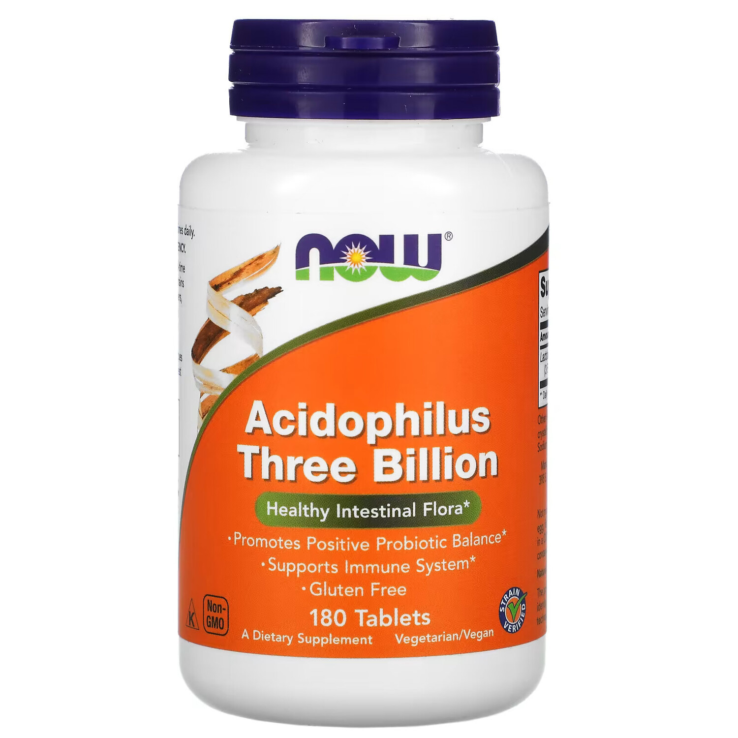 

NOW Foods, ацидофилус, 3 млрд единиц, 180 таблеток