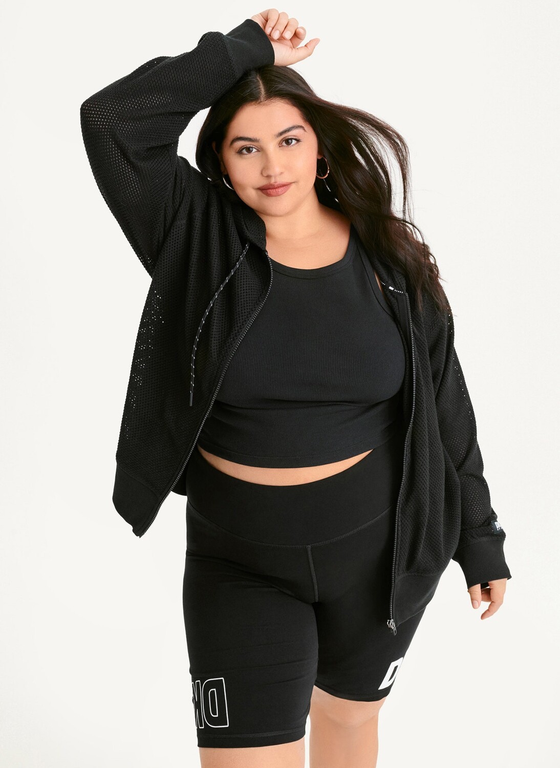 

Толстовка Sprint Mesh Relaxed с молнией во всю длину DKNY