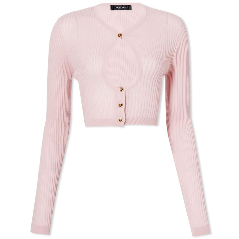 

Джемпер Versace Keyhole Crop Cardigan, Серый