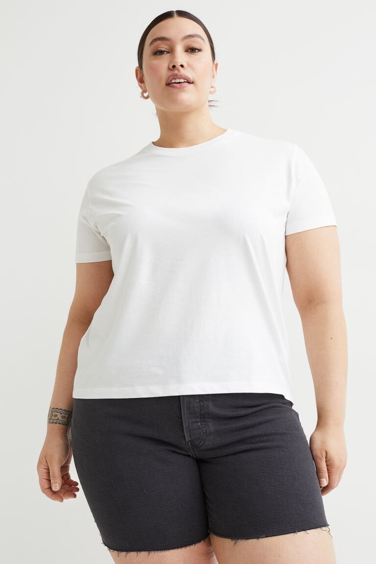 

H&M+ Хлопковая футболка, белый