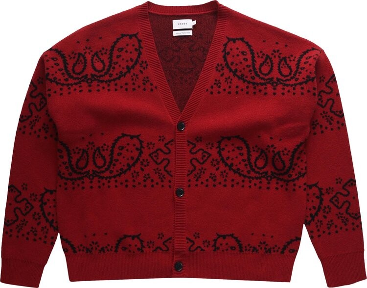 

Кардиган Rhude Bandana Knit Cardigan 'Red/Black', красный