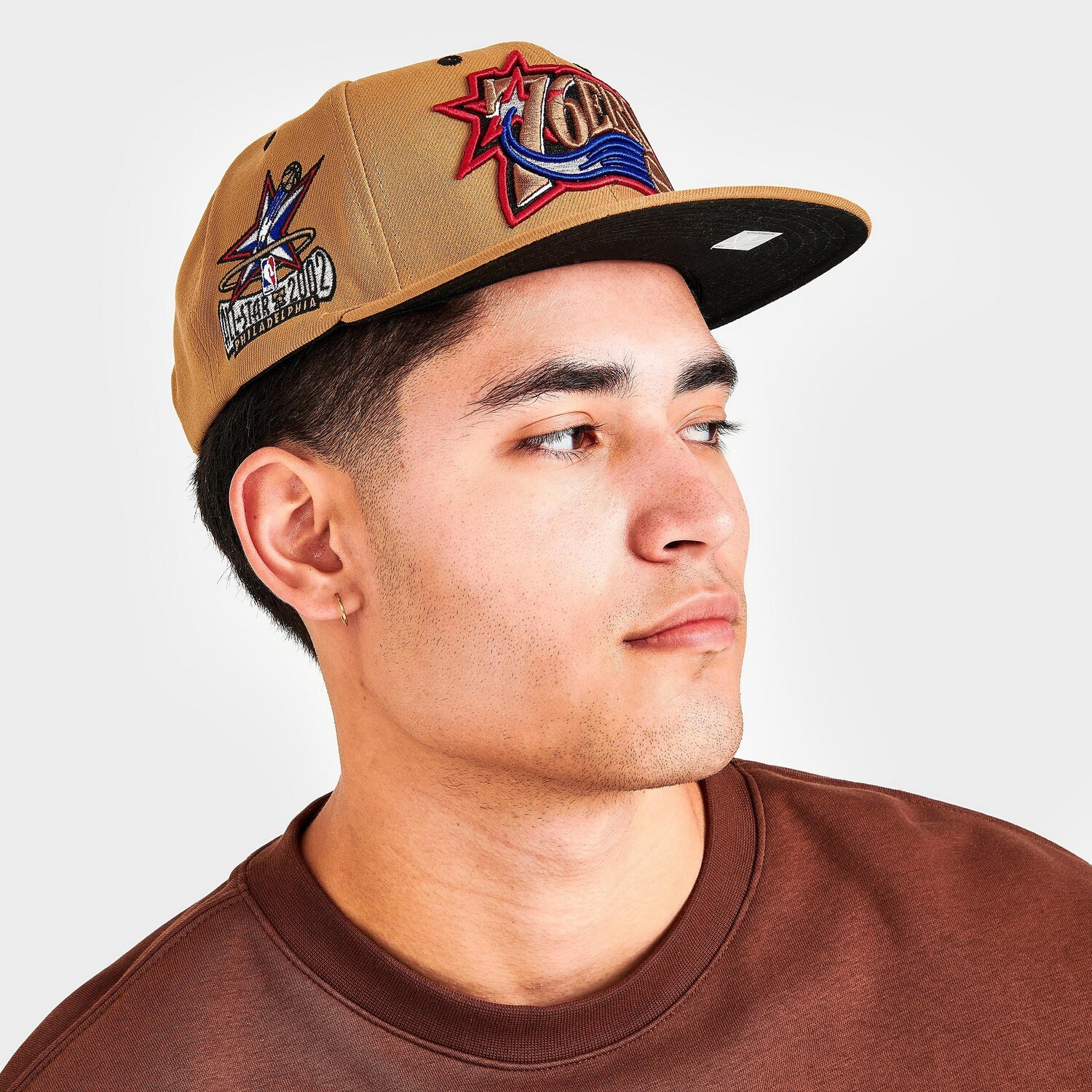 

Кепка Mitchell & Ness Philadelphia 76ers NBA Wheat Hardwood Classics Snapback, бежевый