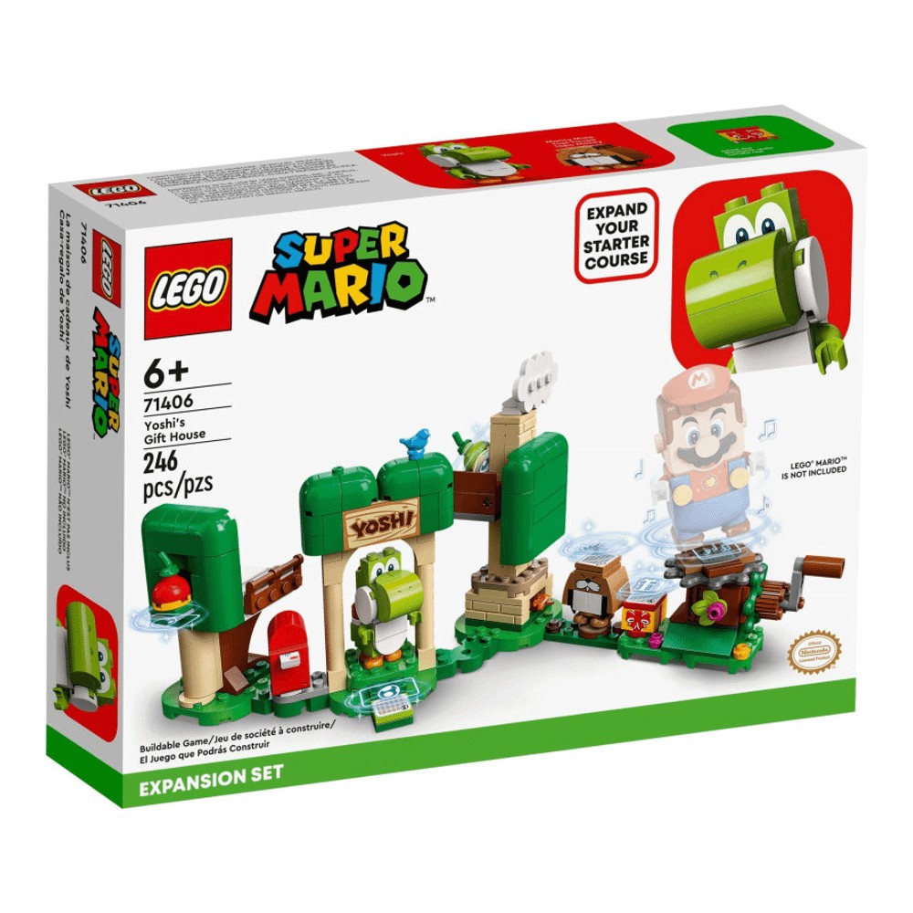 цена Конструктор LEGO Super Mario Yoshis Gift House Expansion Set 71406, 246 деталей