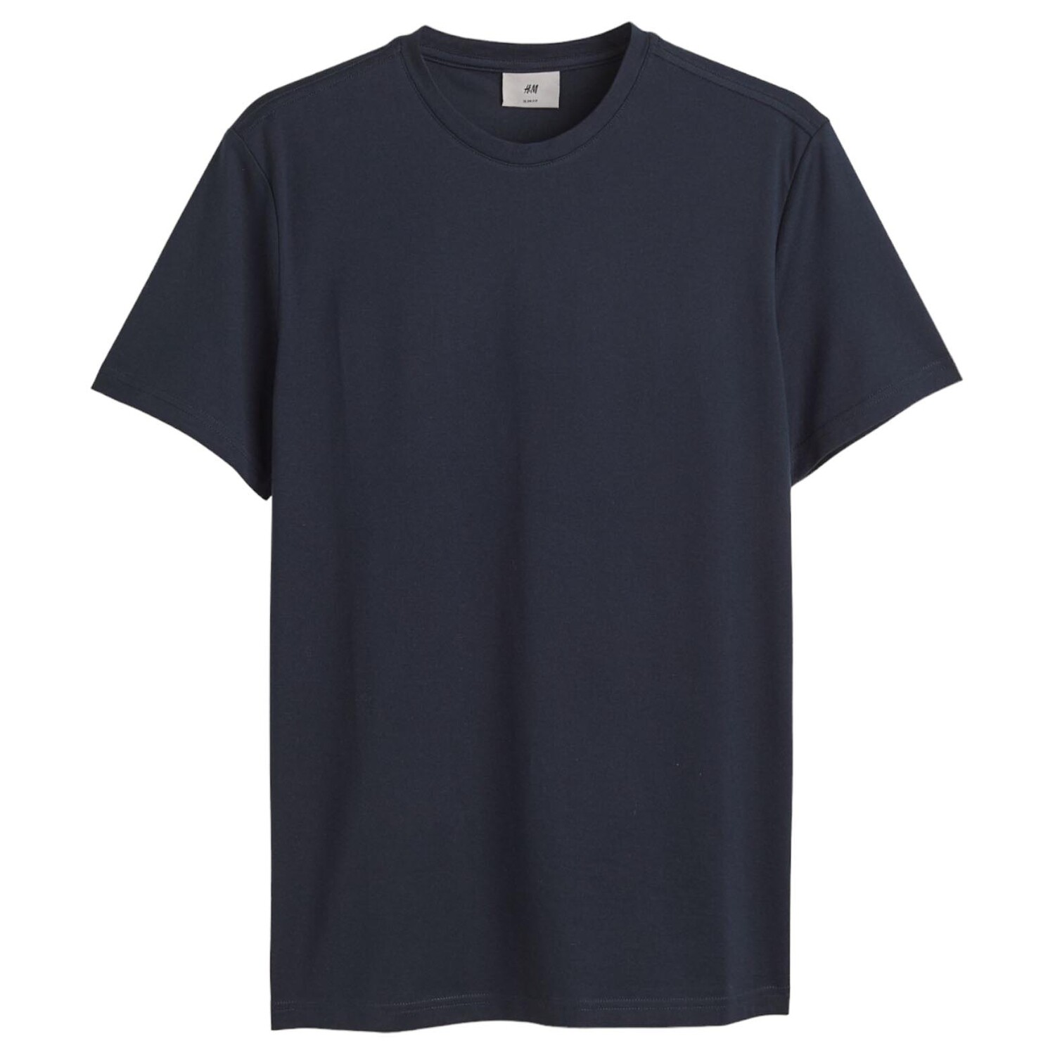 

Футболка H&M Slim Fit Pima Cotton, темно-синий