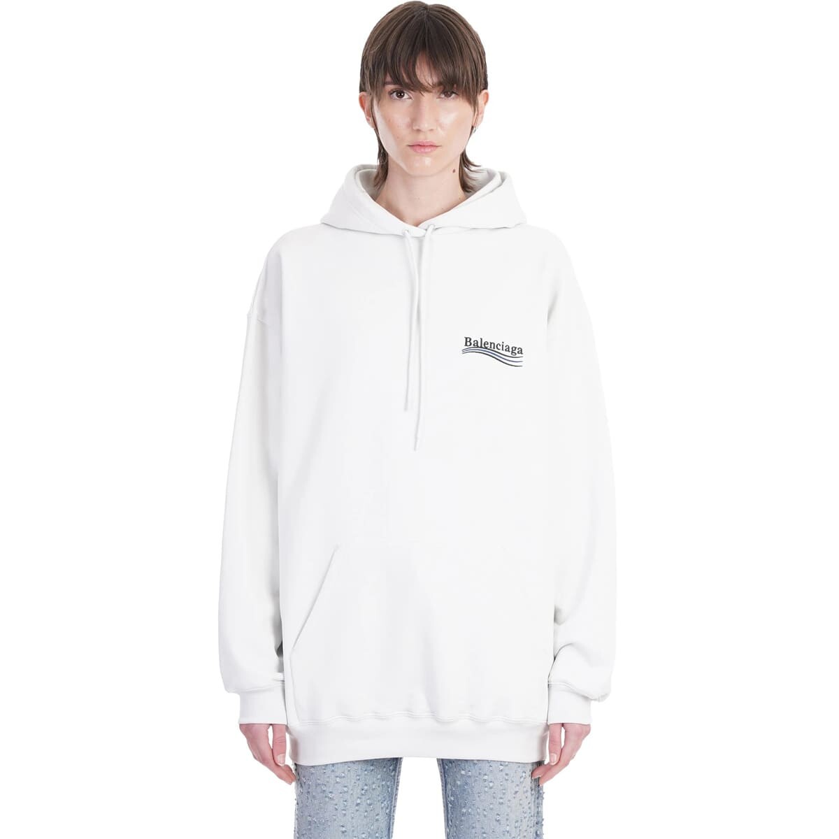 

Худи Balenciaga Cotton, белый