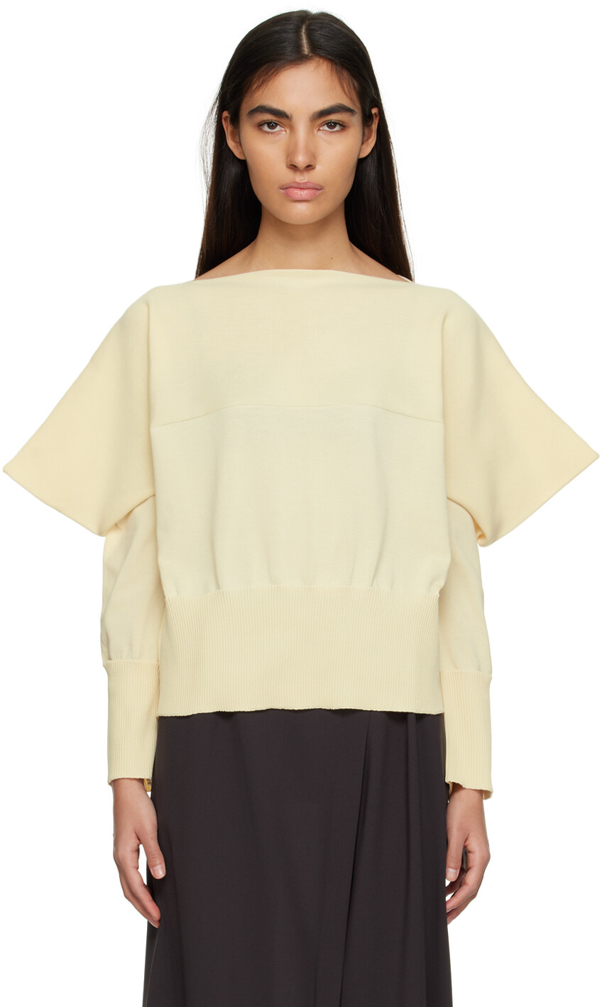 

Бежевый свитер с квадратным стеком 132 5. ISSEY MIYAKE