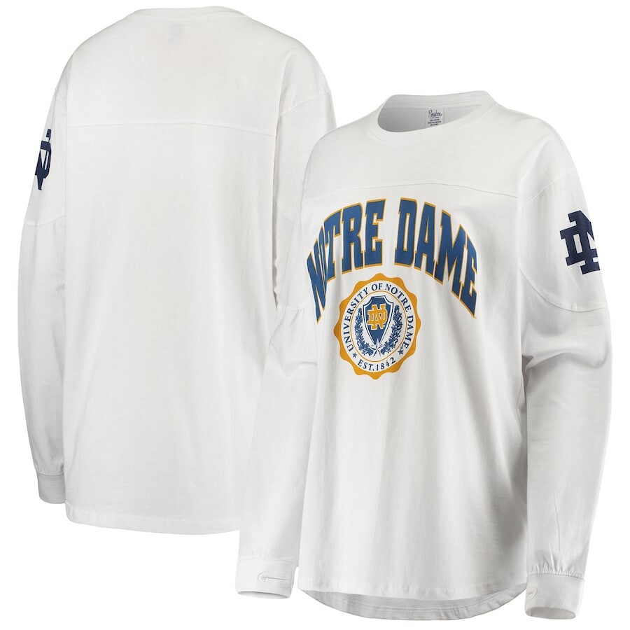 

Футболка с длинным рукавом Pressbox Notre Dame Fighting Irish, белый