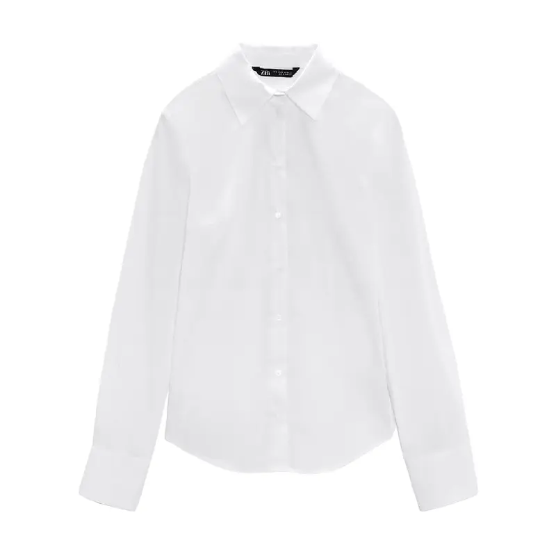 

Рубашка Zara Fitted Poplin, белый