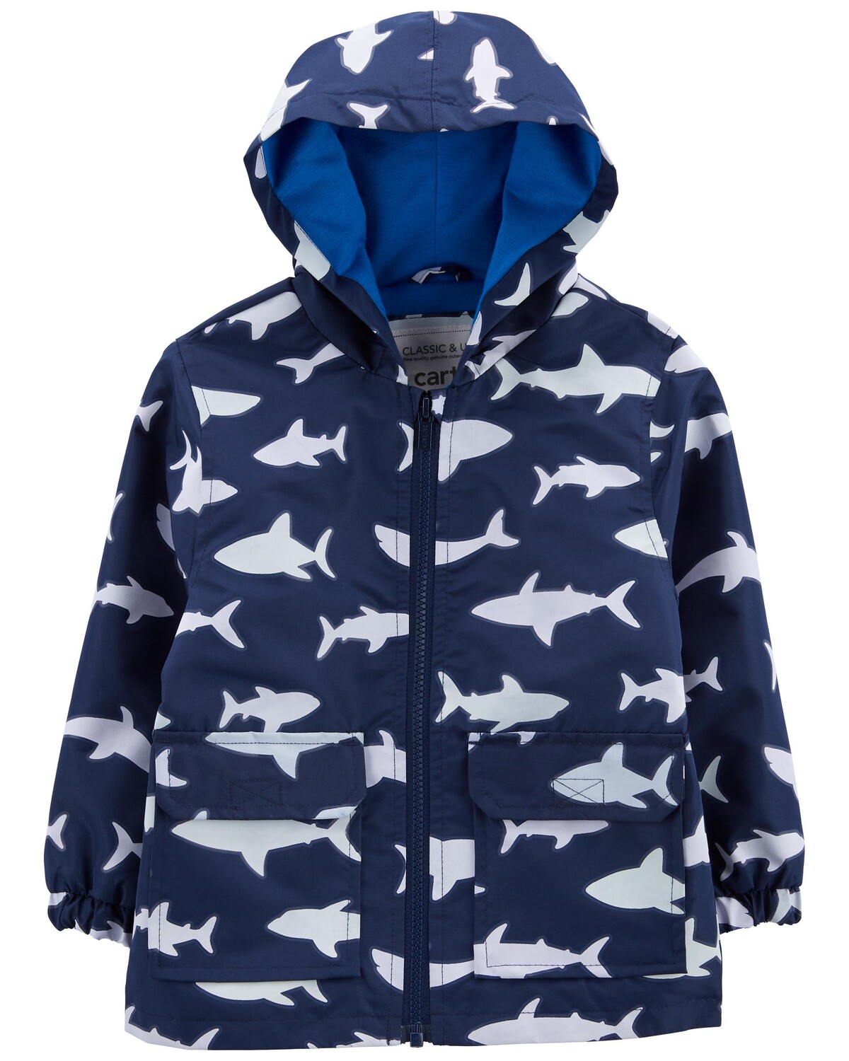 

Меняющий цвет дождевик Toddler Shark Carter's, темно-синий