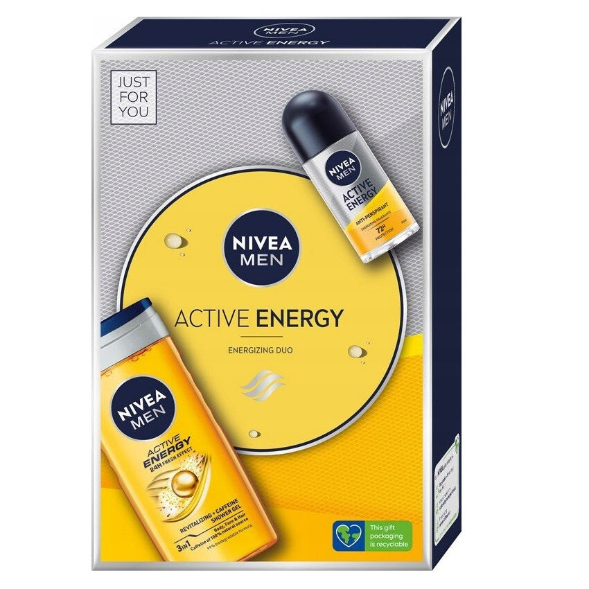 

Nivea Men Active Energy набор гель для душа 250мл + роликовый антиперспирант 50мл