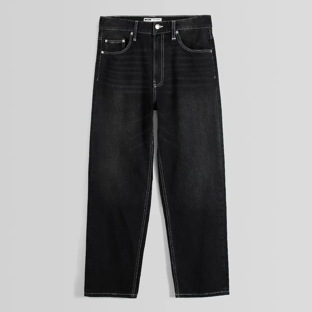 

Джинсы Bershka Straight Fit ’90s, черный