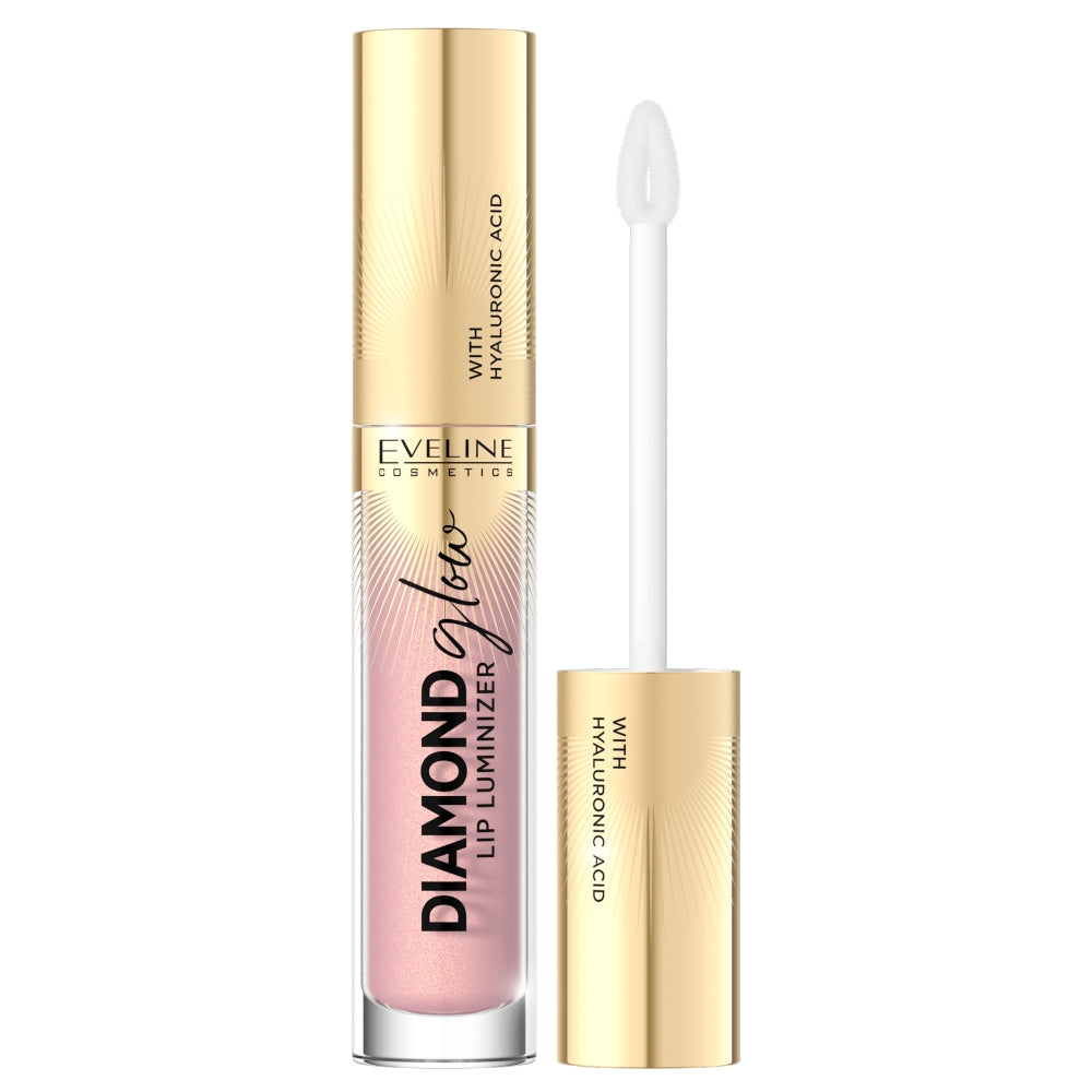 Блеск для губ Eveline Cosmetics Diamond Glow Lip Luminizer с гиалуроновой кислотой 03 Карамельное мороженое 4,5мл