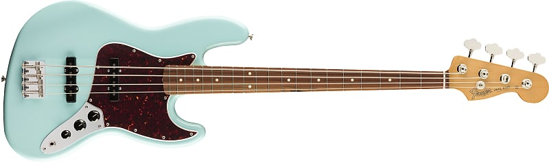 Fender Vintera '60s Jazz Bass, накладка на гриф Pau Ferro, цвет Daphne Blue — MX19074739 VINTERA '60S JAZZ BASS - фото