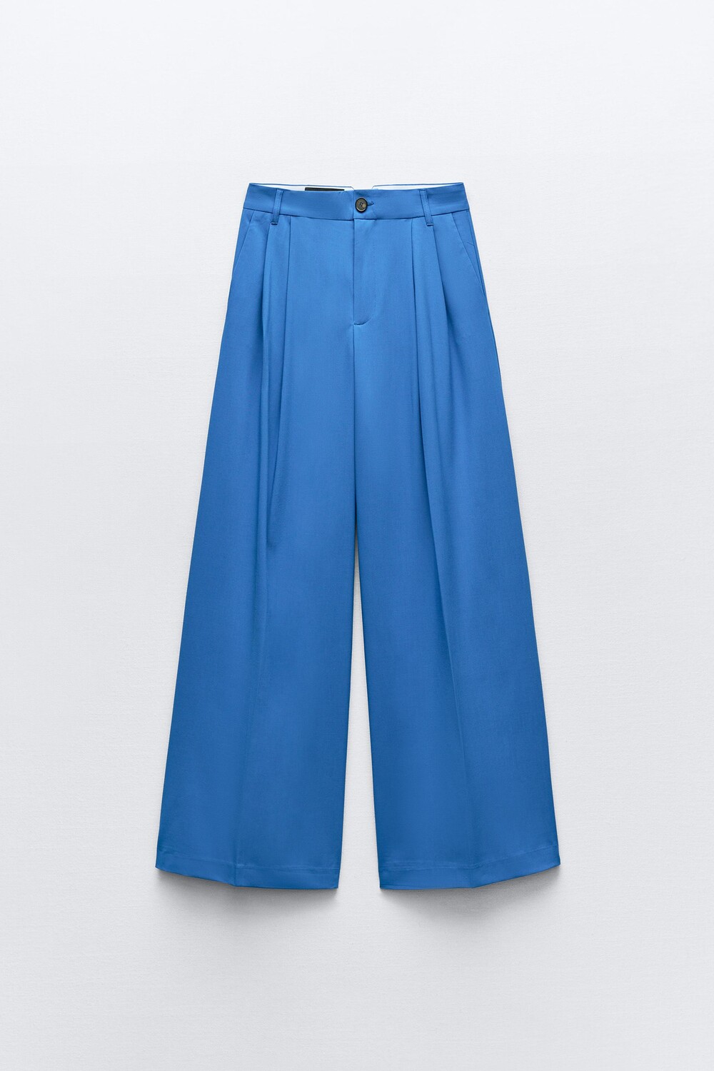 Брюки Zara Pleated, ярко-синий брюки zara pleated белый