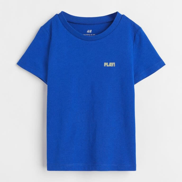 Хлопковая футболка H&M Play!, синий