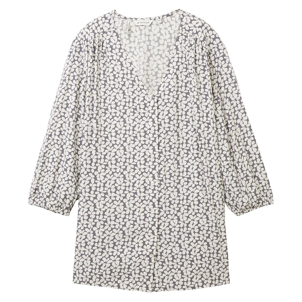 

Блузка Tom Tailor 1038802 Plus Printed V-Neck, серый