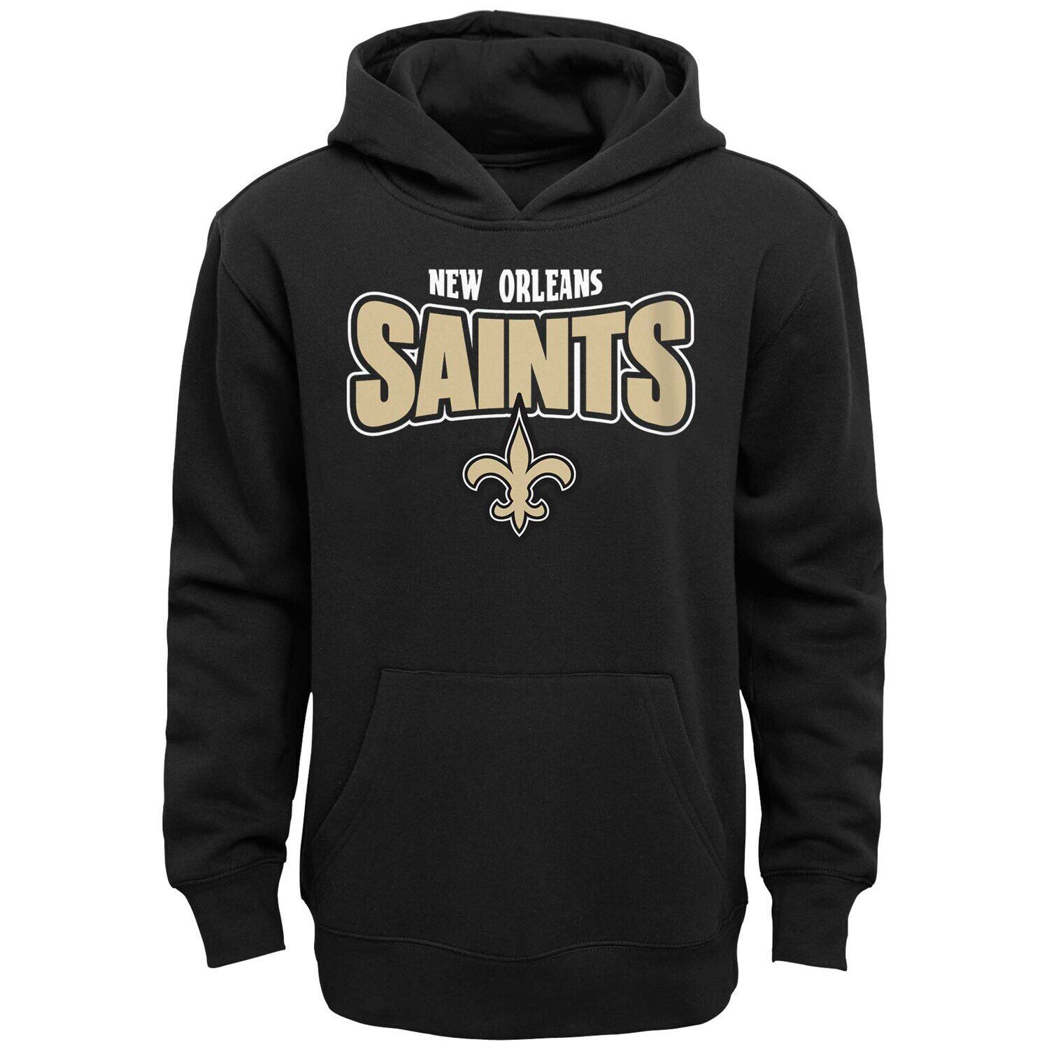 

Молодежный черный пуловер с капюшоном New Orleans Saints Draft Pick Outerstuff