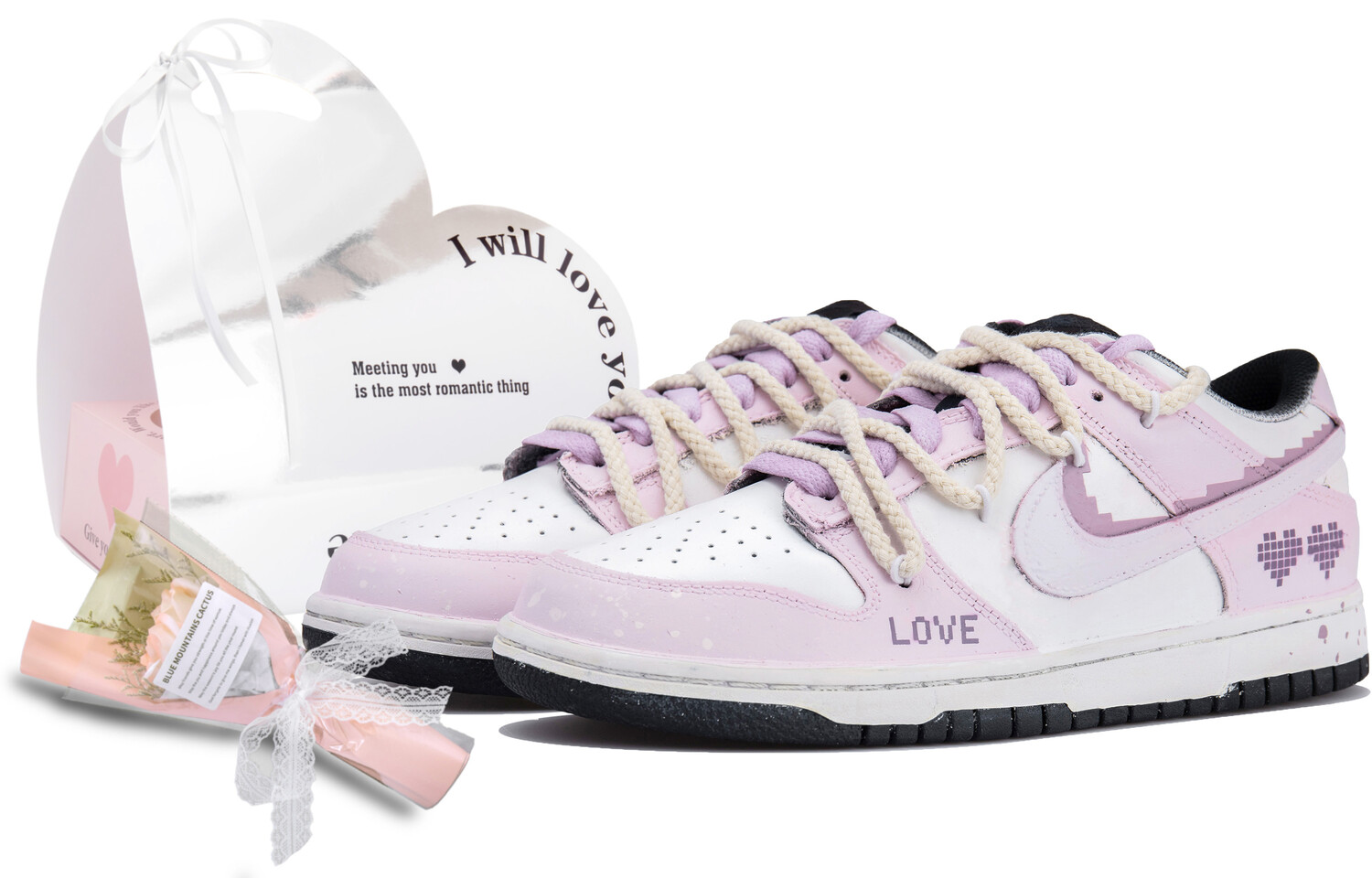 

Кроссовки Nike Dunk Skateboarding Shoes Women's Low-top White/purple, фиолетовый