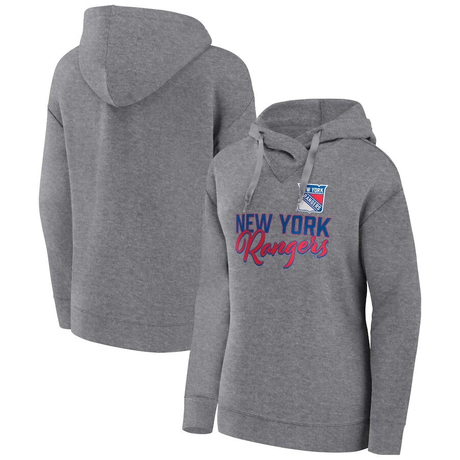 

Пуловер с капюшоном Fanatics Branded New York Rangers, серый