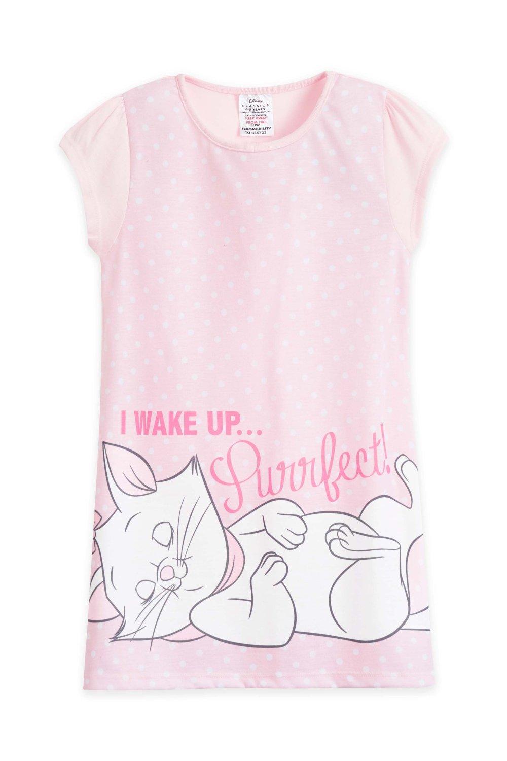 Ночная рубашка Marie с коротким рукавом Disney, розовый disney удочка дразнилка disney marie подушечка