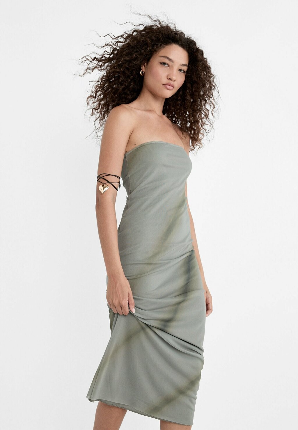 

Платье-футляр STRAPLESS Stradivarius, темно-зеленый