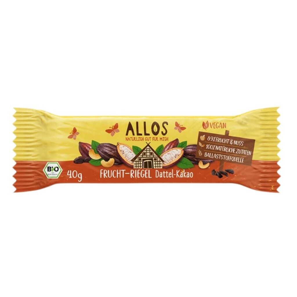 

Фруктовый батончик Allos с финиковым какао 40 г