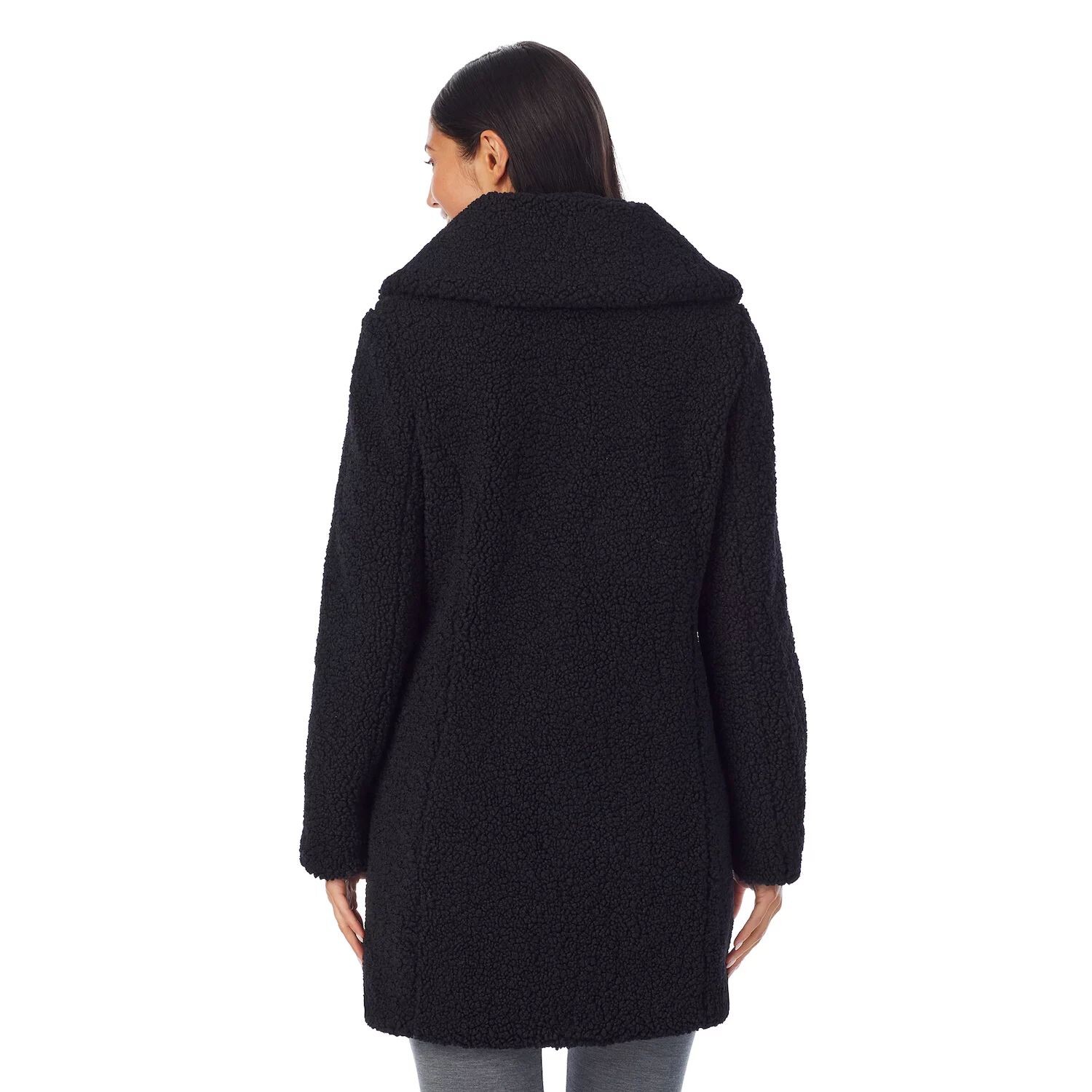 

Женское пальто с шалевым воротником из шерпы Cuddl Duds Cuddl Duds, черный