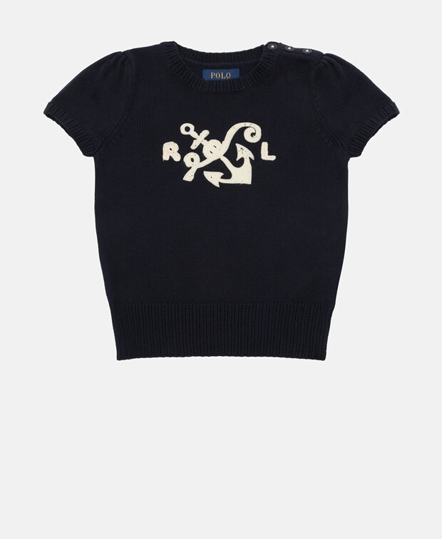 

Пуловер с короткими рукавами Polo Ralph Lauren, темно-синий