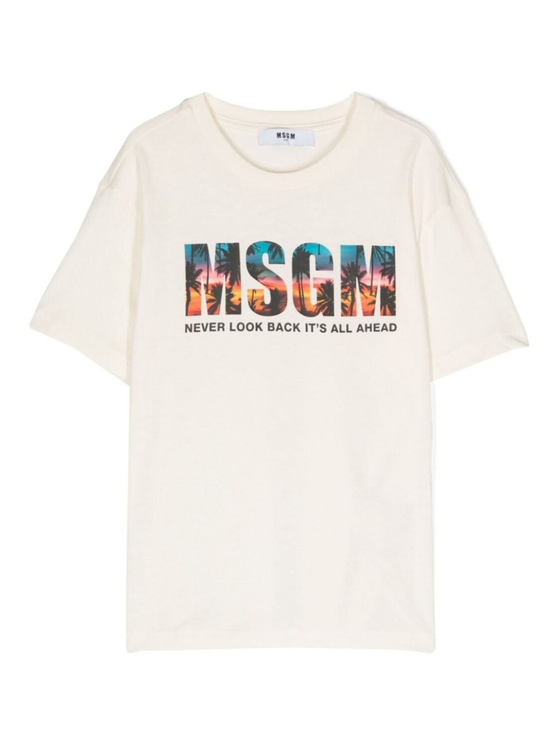 

MSGM Kids футболка с логотипом, нейтральный цвет