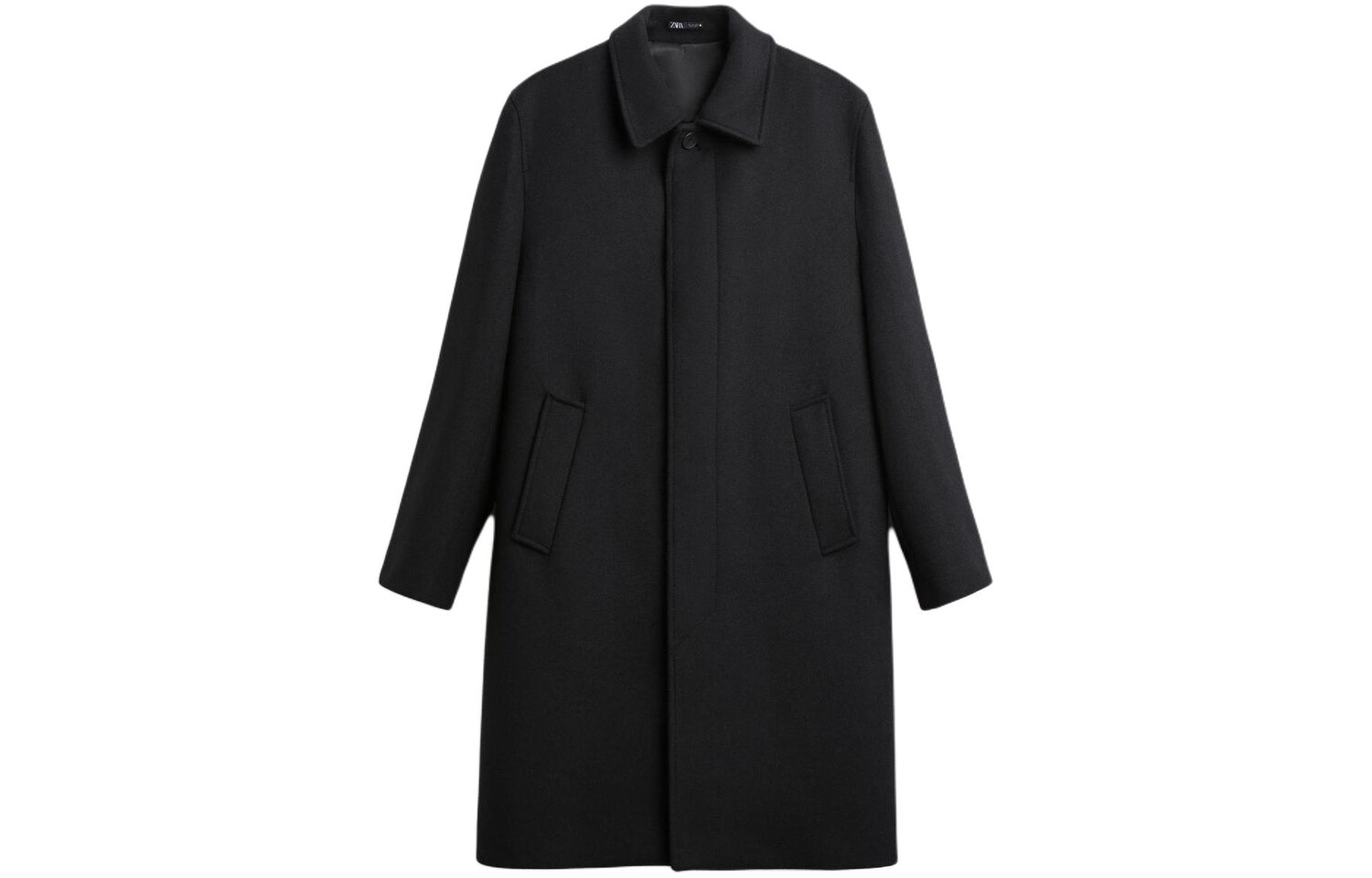 

Пальто мужское черное Zara, черный