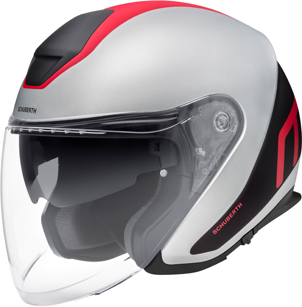 

Schuberth M1 Pro Triple Реактивный шлем, красный/серебристый