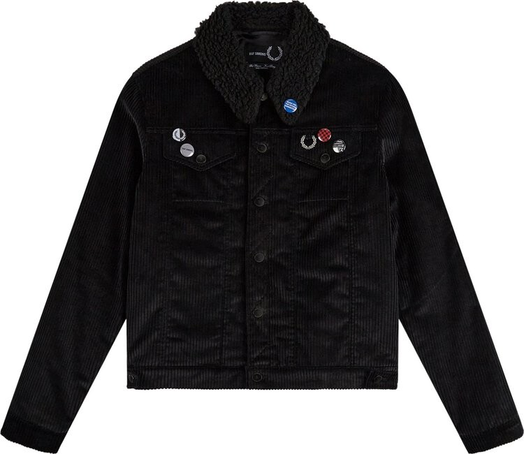 

Куртка Fred Perry x Raf Simons Padded Corduroy Jacket 'Black', черный