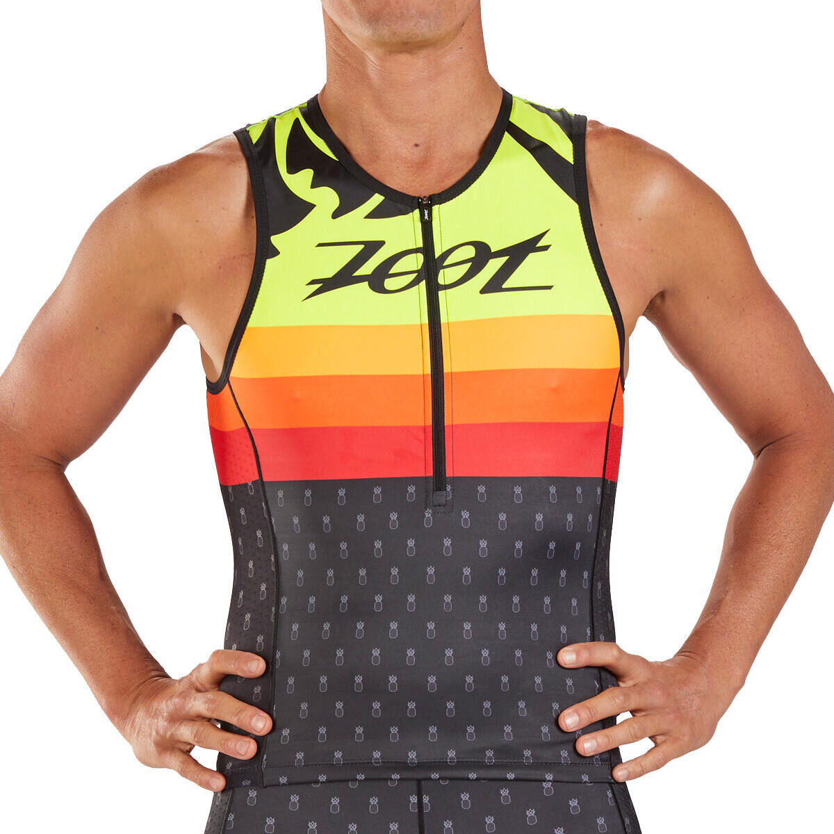 

Мужской трикотаж с коротким рукавом LTD Tri Aero Jersey - Black Roar ZOOT, черный