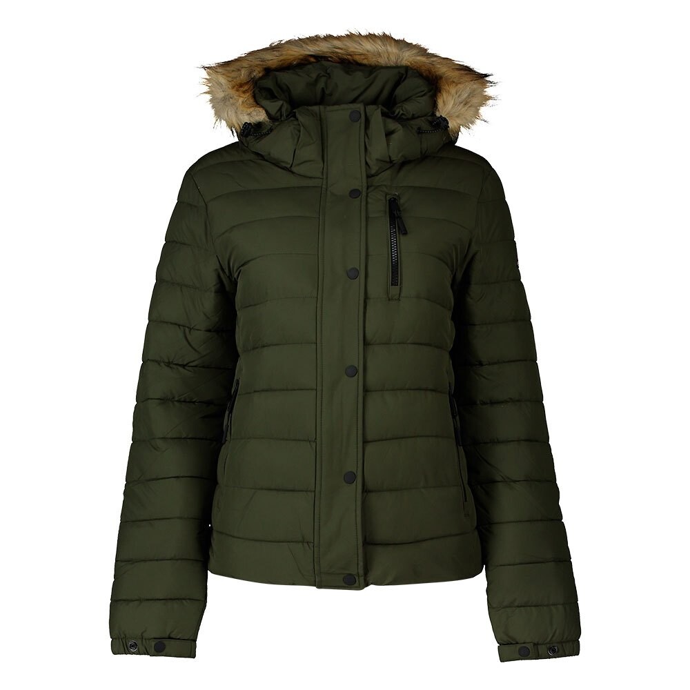 

Куртка Superdry Classic Faux Fur Fuji, зеленый