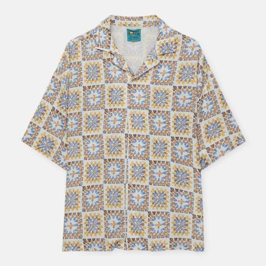 

Рубашка Pull&Bear Primavera Sound Crochet Print, мультиколор