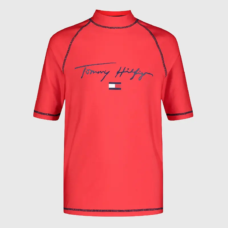 

Рашгард Tommy Hilfiger Big Kids' Signature, красный
