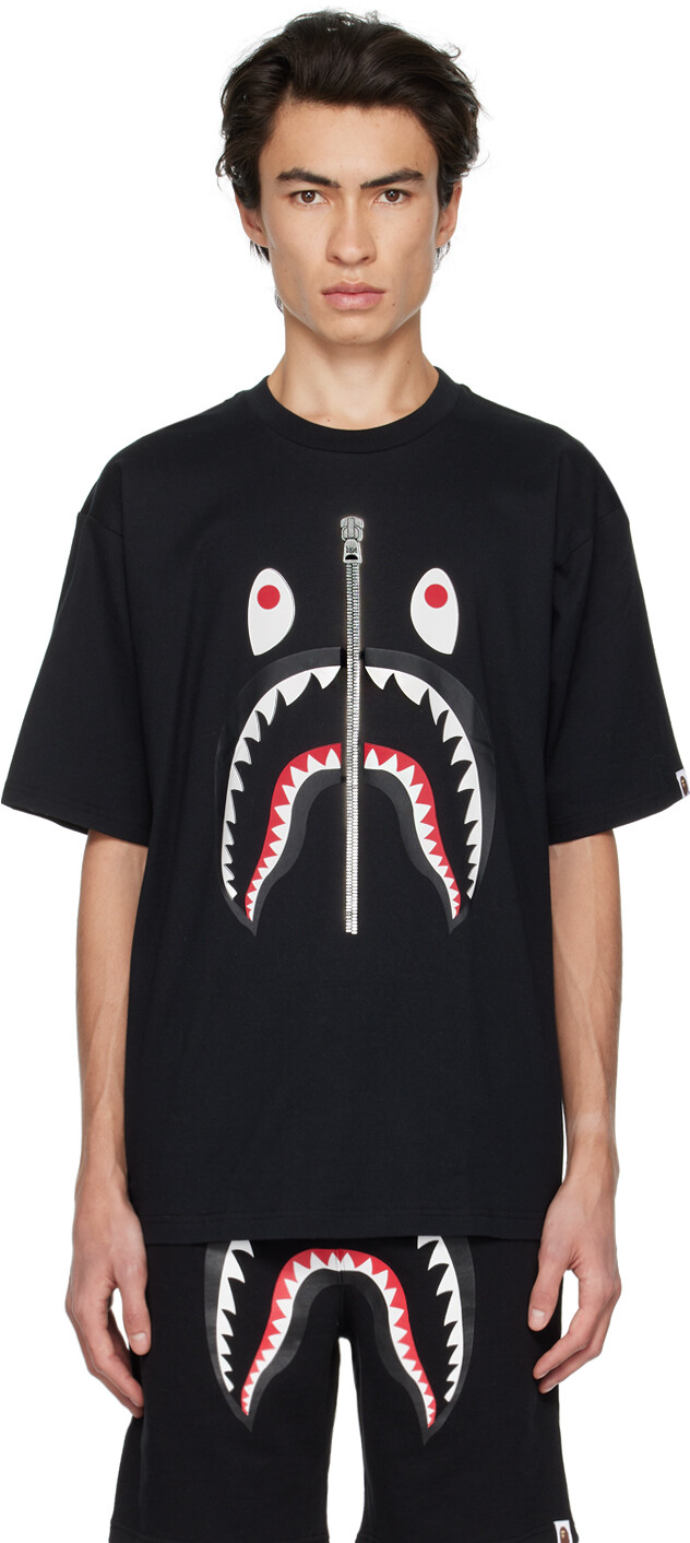 

Черная футболка с акулой WGM Edition BAPE, Черный