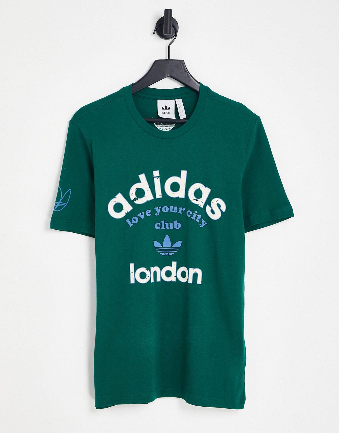 

Зеленая футболка с логотипом adidas Originals London