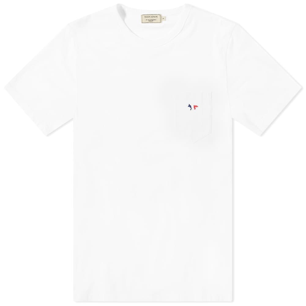 

Футболка Maison Kitsuné Tricolour Fox Patch Tee, Белый