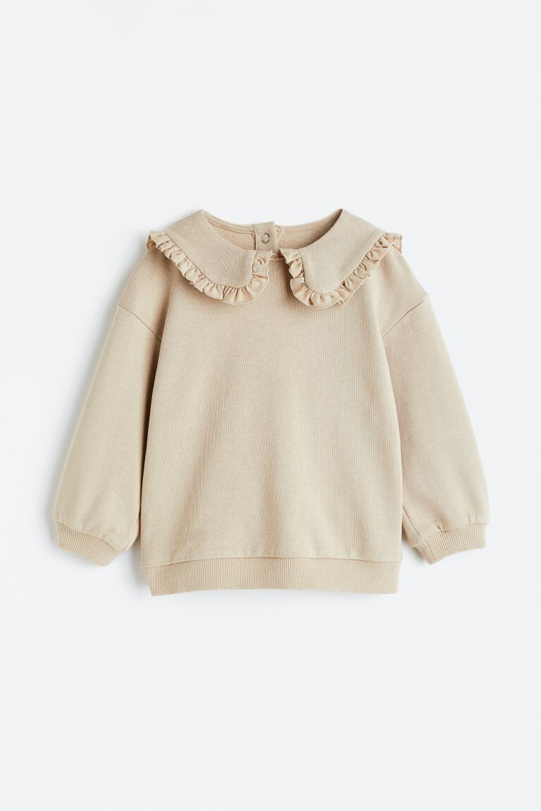 

Хлопковая толстовка H&M, бежевый