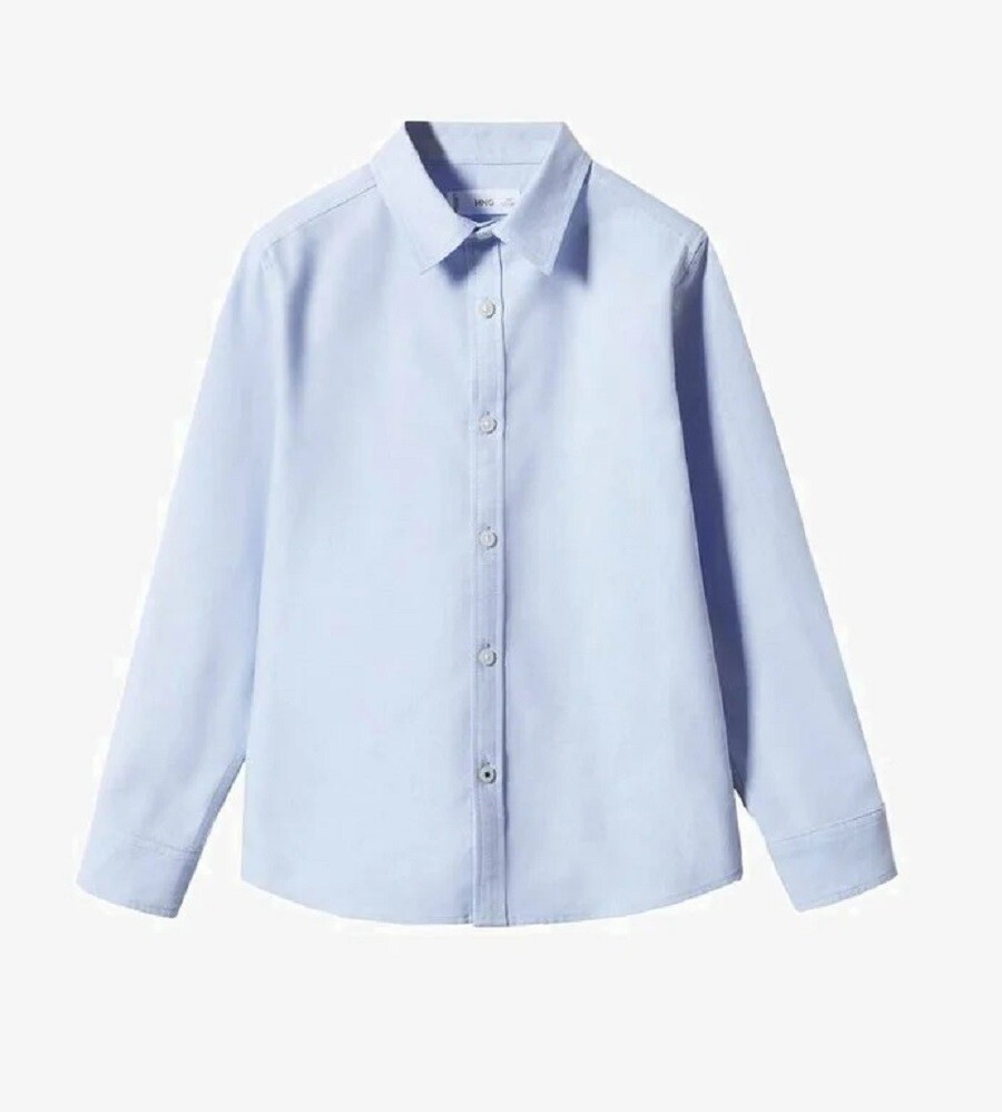 

Рубашка Mango Kids Oxford, голубой