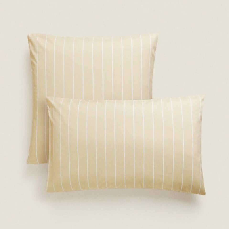 

Наволочка Zara Home Striped, бежевый