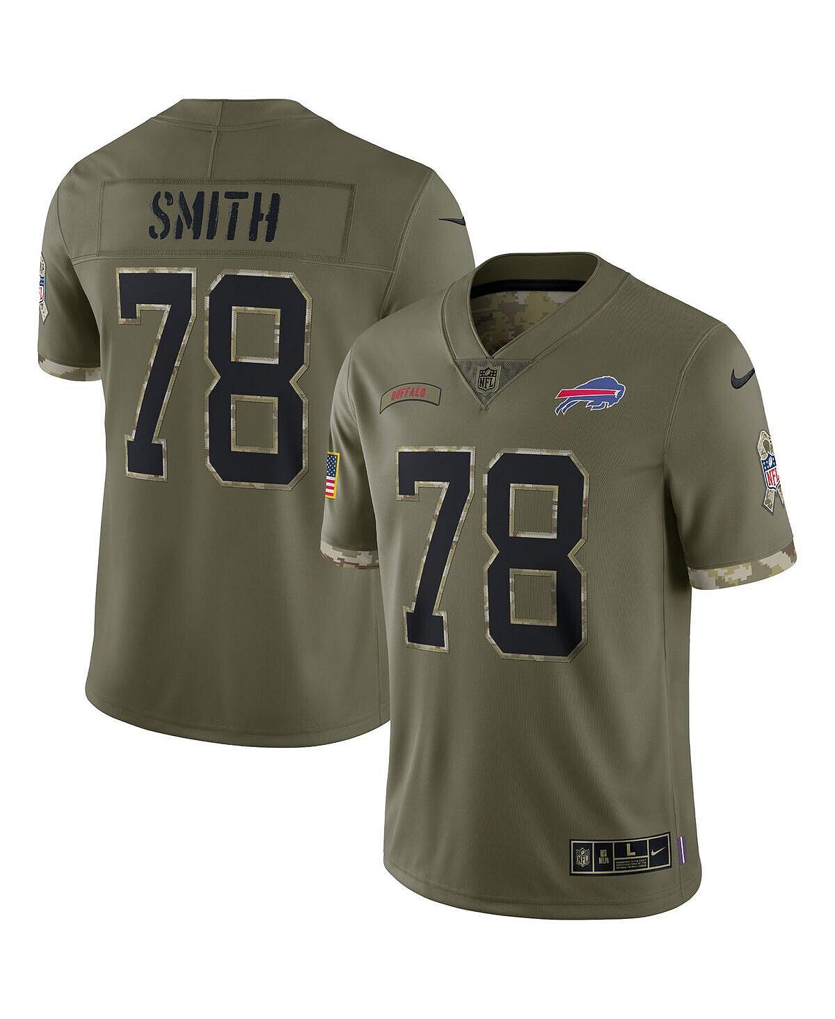

Мужская футболка bruce smith olive buffalo bills 2022 salute to service с ограниченной ответственностью игрока на пенсии Nike